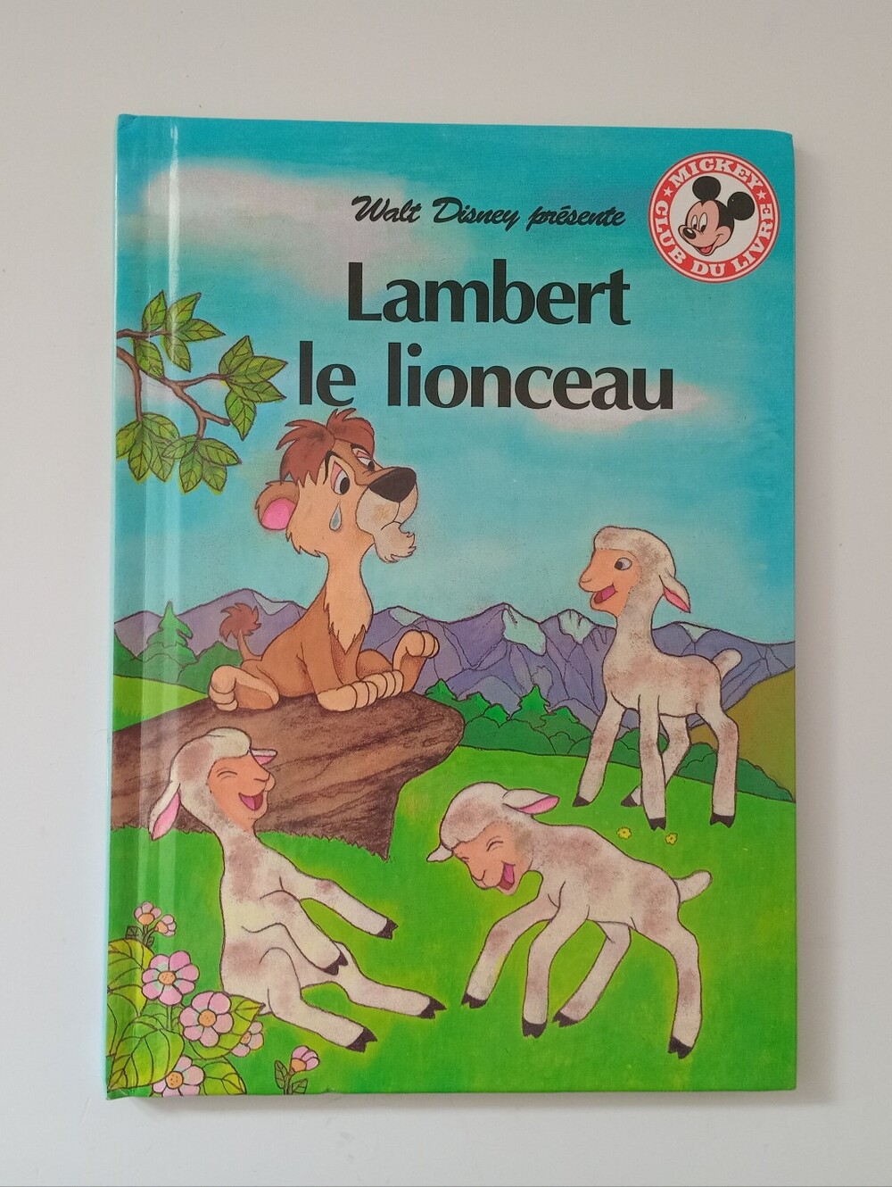 Vintage Disney Lambert le lionceau French Hardcover Grolier 1993